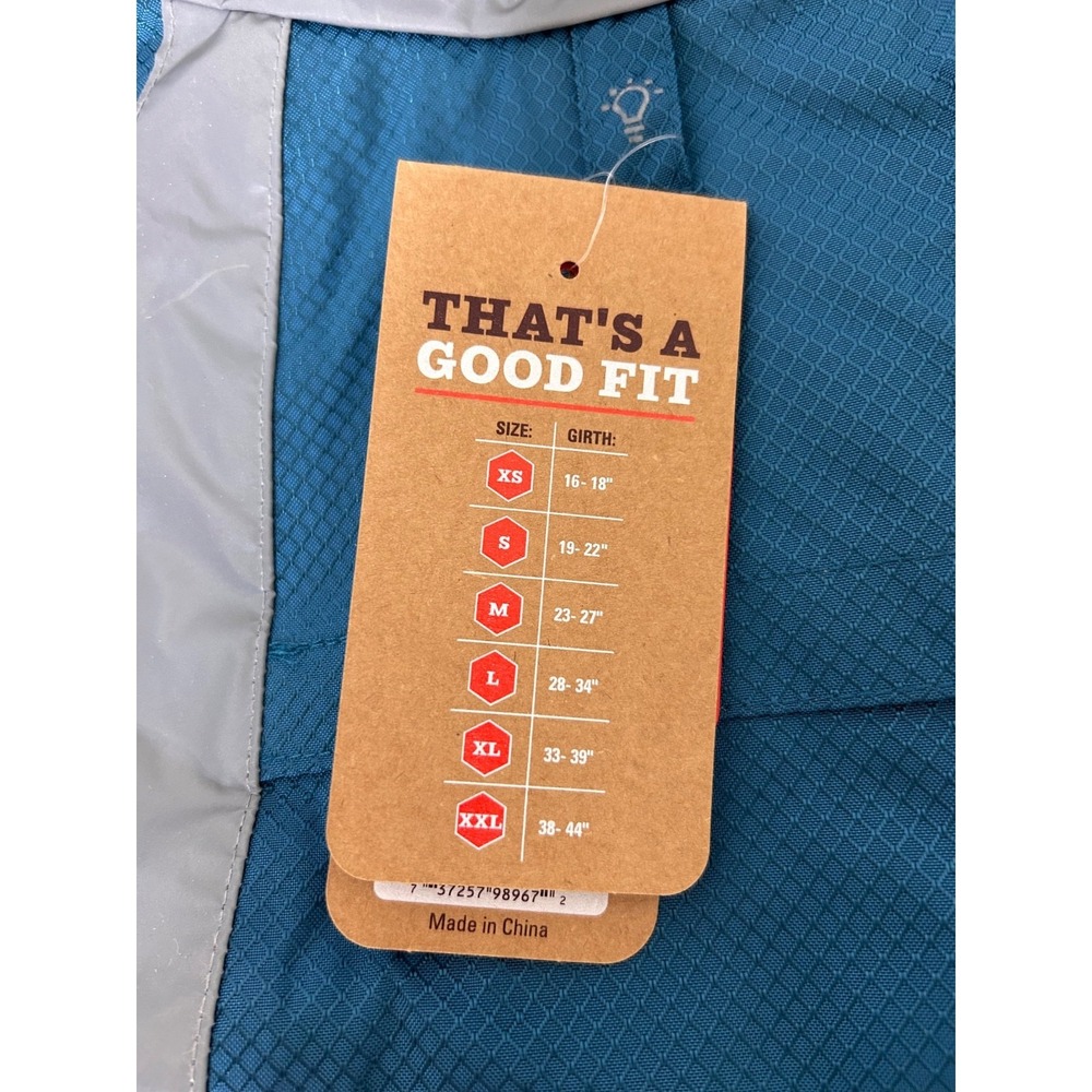 NWT Arcadia Trail XL Dog Reflective Raincoat Adjustable Lightweight Blue - Picture 2 of 7